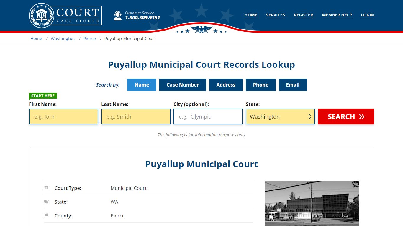 Puyallup Municipal Court Records Lookup - CourtCaseFinder.com